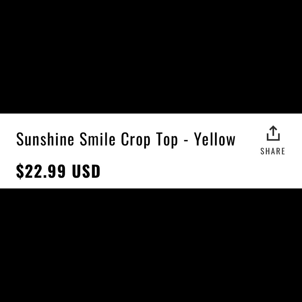 Sunshine yellow crop top